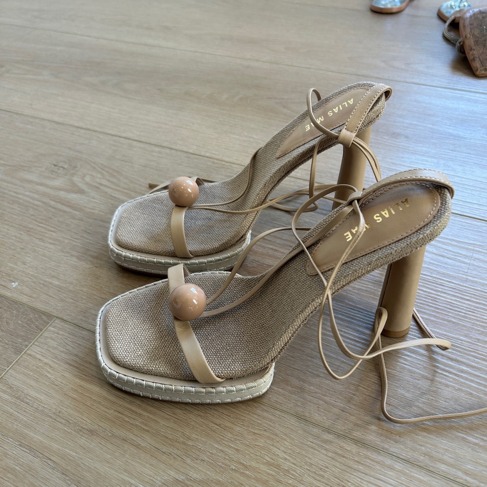 Alias Mae Beige Strappy Heels